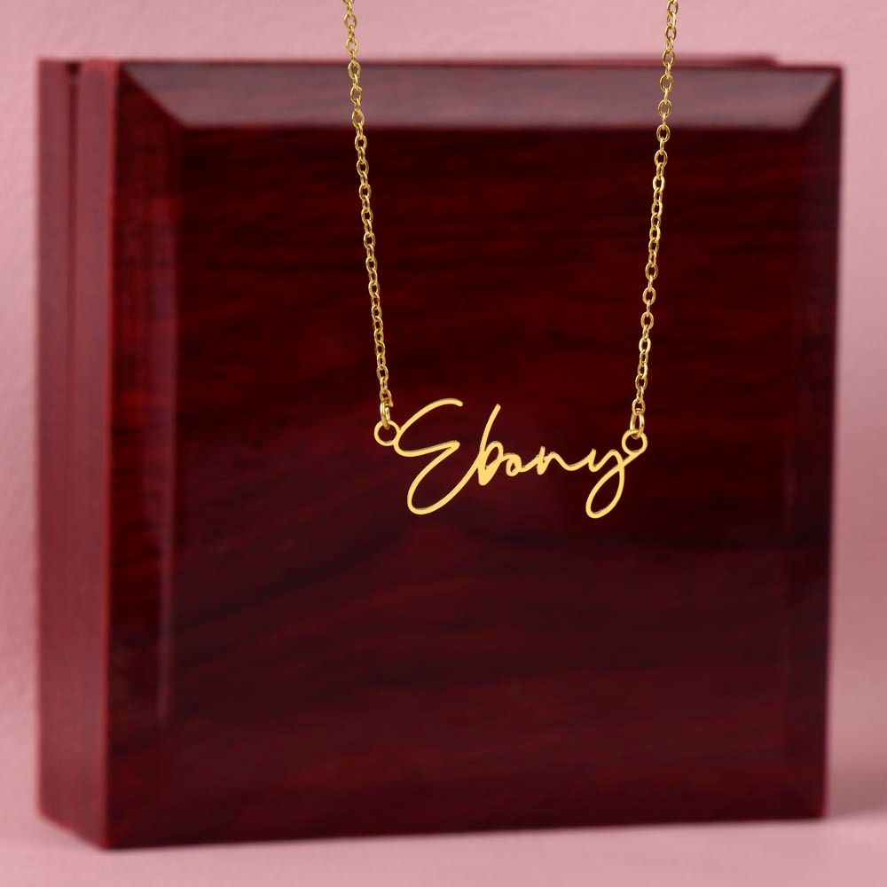 Signature Name Necklace To My Mom